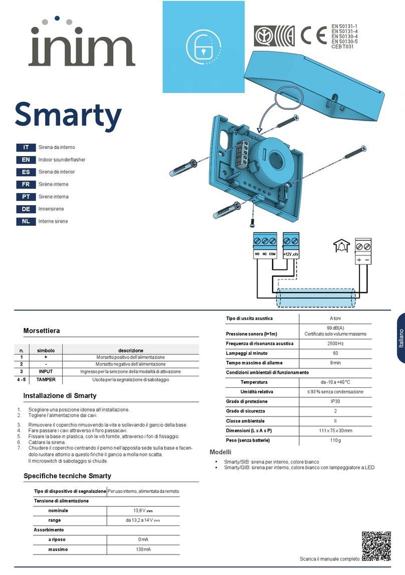INIM Smarty quick start guide