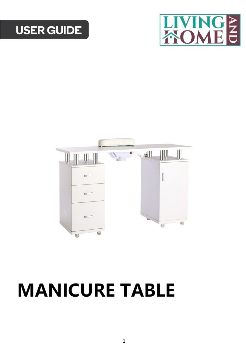 LIVING AND HOME MANICURE TABLE user guide
