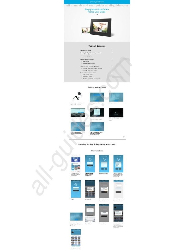 SimplySmart Home PhotoShare Frame user guide