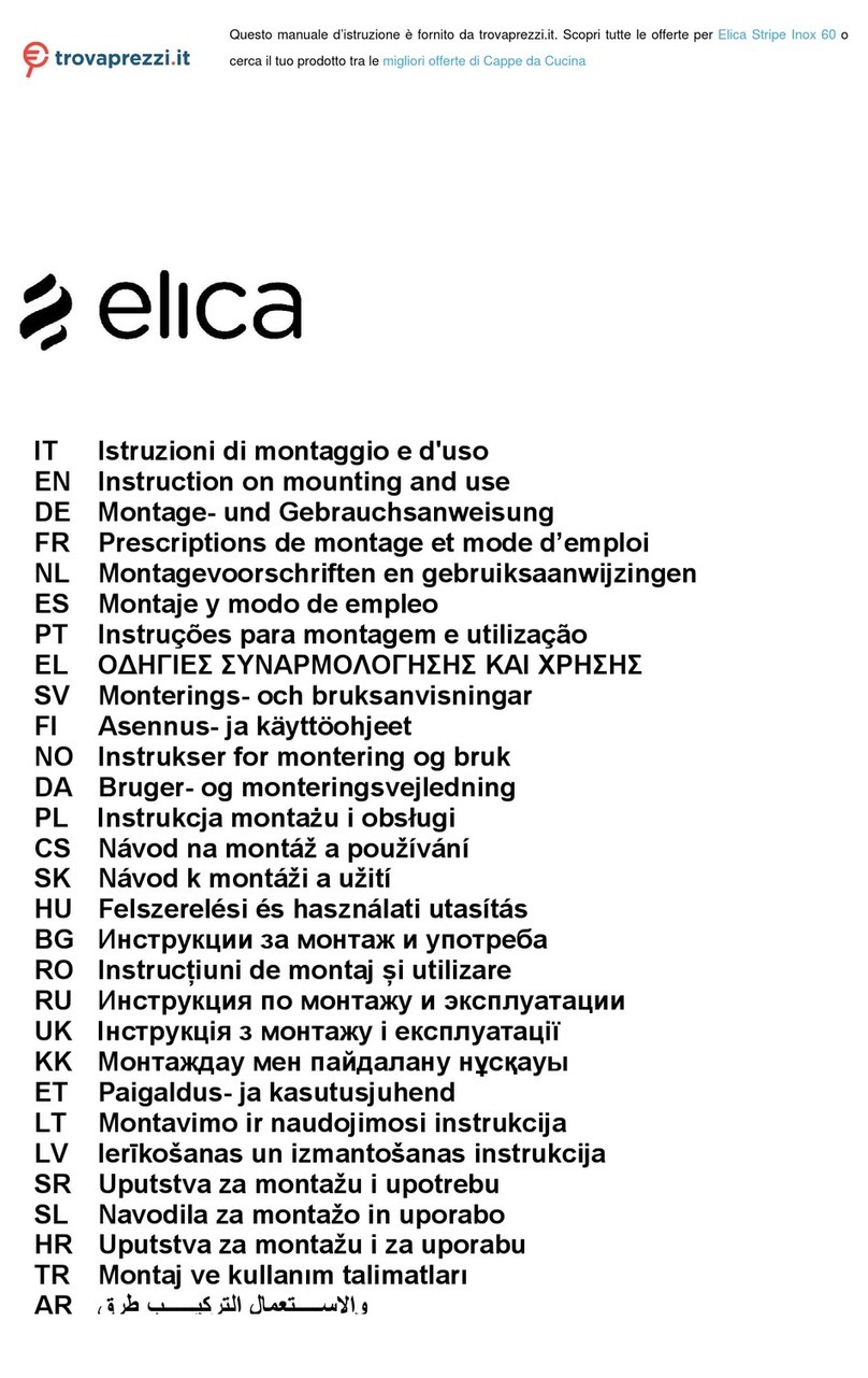 ELICA Stripe Inox 60 Technical manual