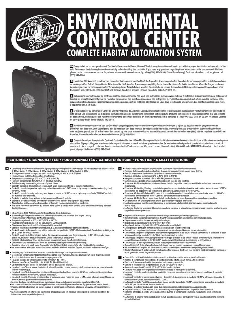 Zoo Med RT-1000E quick start guide
