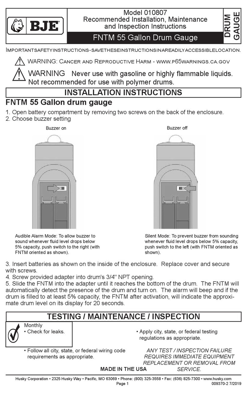 BJE 010807 Recommended Installation, Maintenance and Inspection Instructions