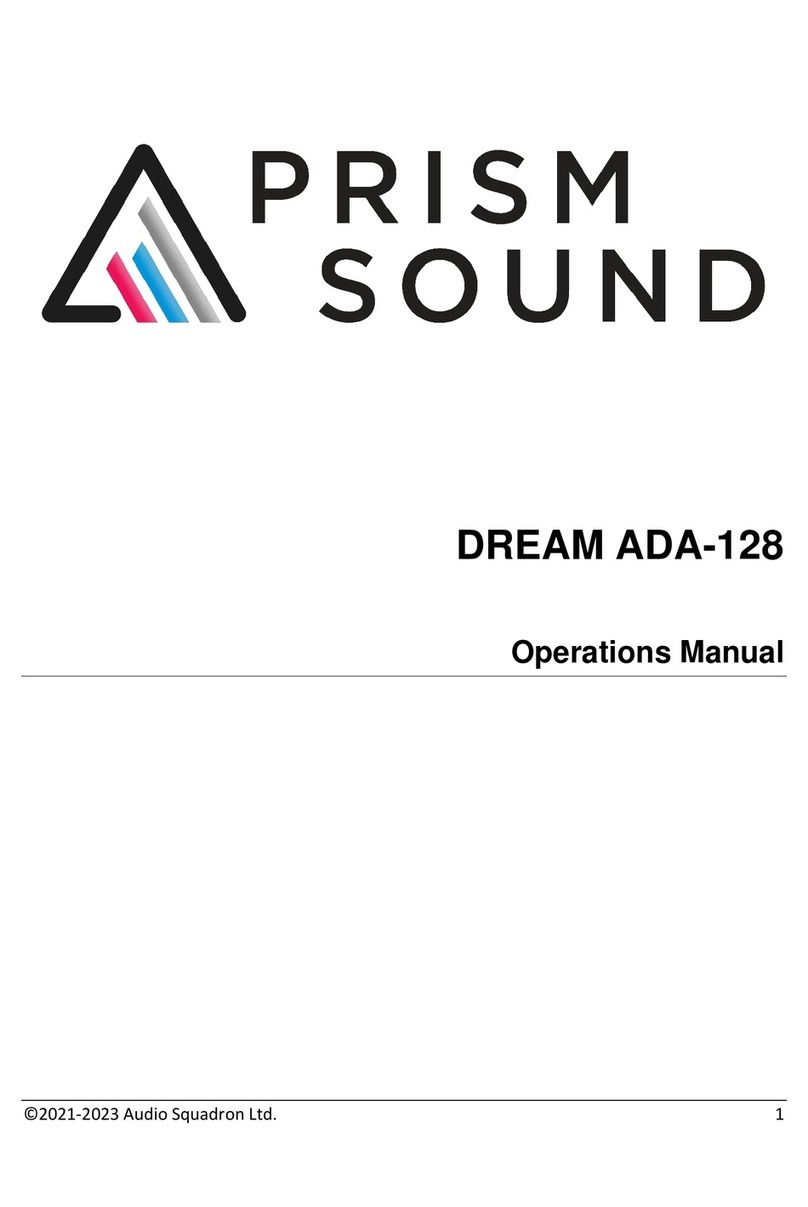 Prism Sound DREAM ADA-128 Operation manual