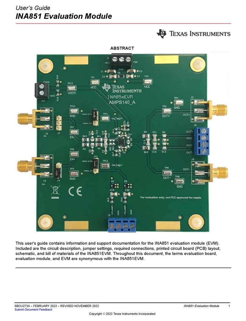 Texas Instruments INA851EVM User manual