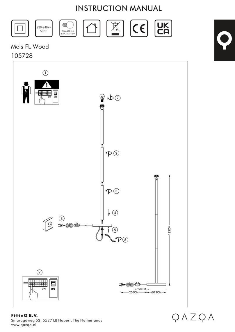 Qazqa Mels FL Wood 105728 User manual