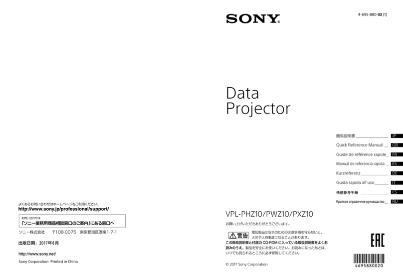 Sony VPL-PWZ10 Service manual