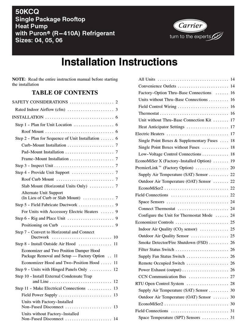 Carrier 50KCQ User manual