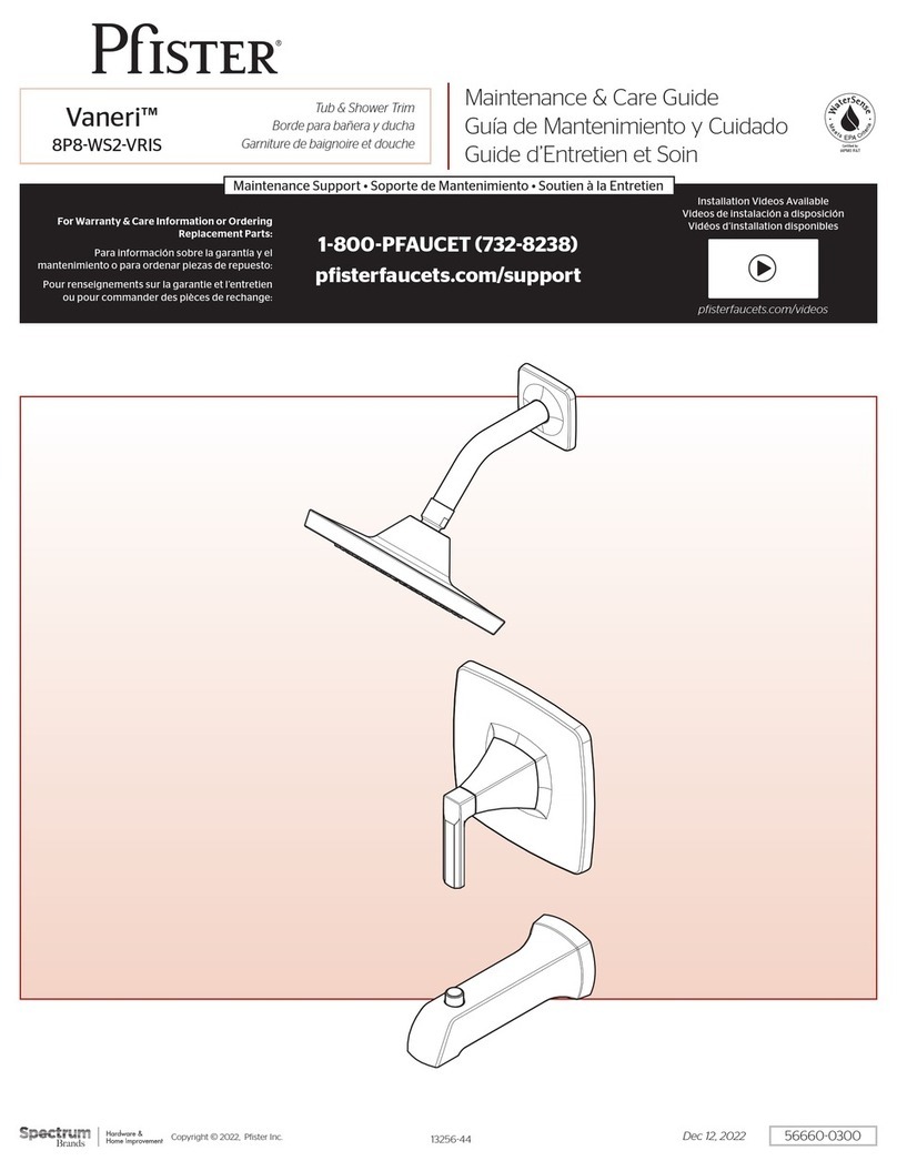 Spectrum Brands Pfister Vaneri 8P8-WS2-VRIS Maintenance & Care Guide