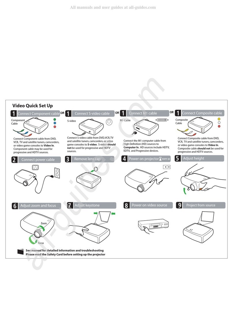 InFocus SP4805 quick start guide