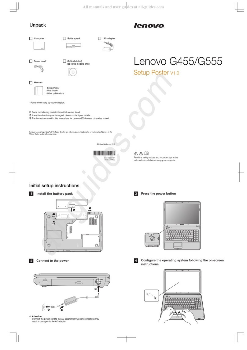 Lenovo G455 Setup poster