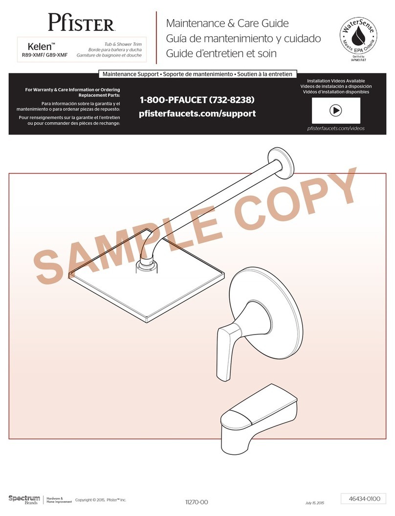 Spectrum Brands Pfister Kelen G89-XMF Maintenance & Care Guide