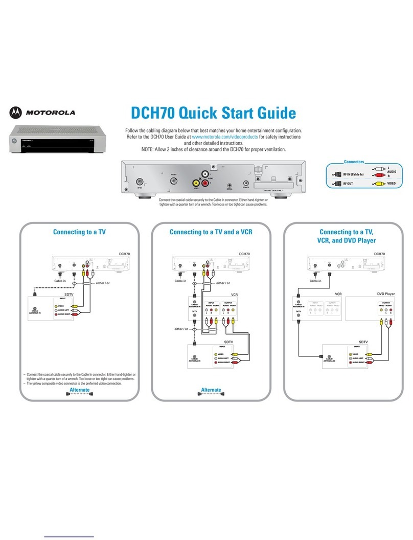 Motorola DCH70 User manual