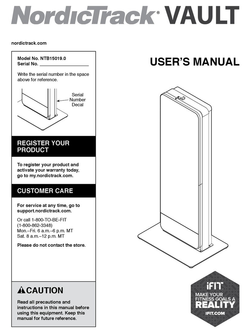 ICON Health & Fitness NordicTrack Vault user manual