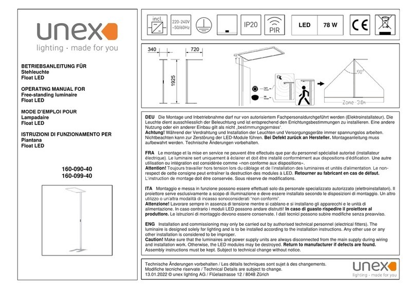 Unex Float LED operating manual