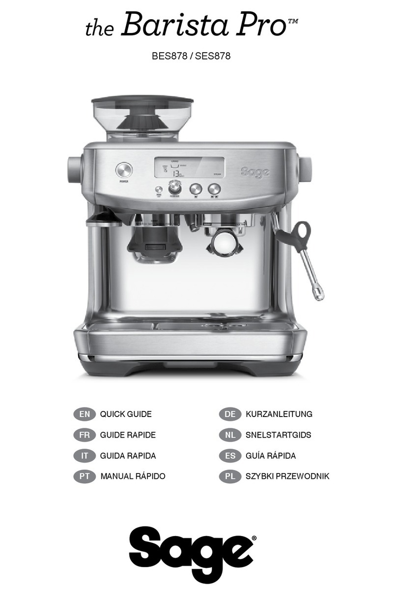 Sage Barista Pro User manual