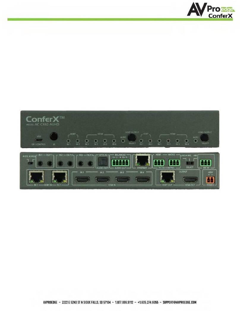 AVPro Edge ConferX AC-CX62-AUHD User manual