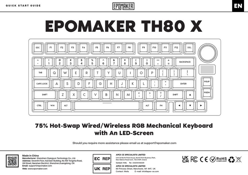 Epomaker TH80 X quick start guide Epomaker TH80 X quick start guide