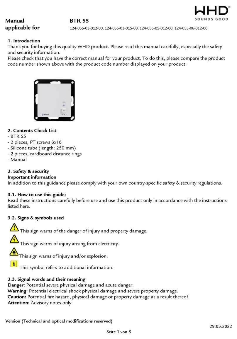 WHD BTR 55 User manual