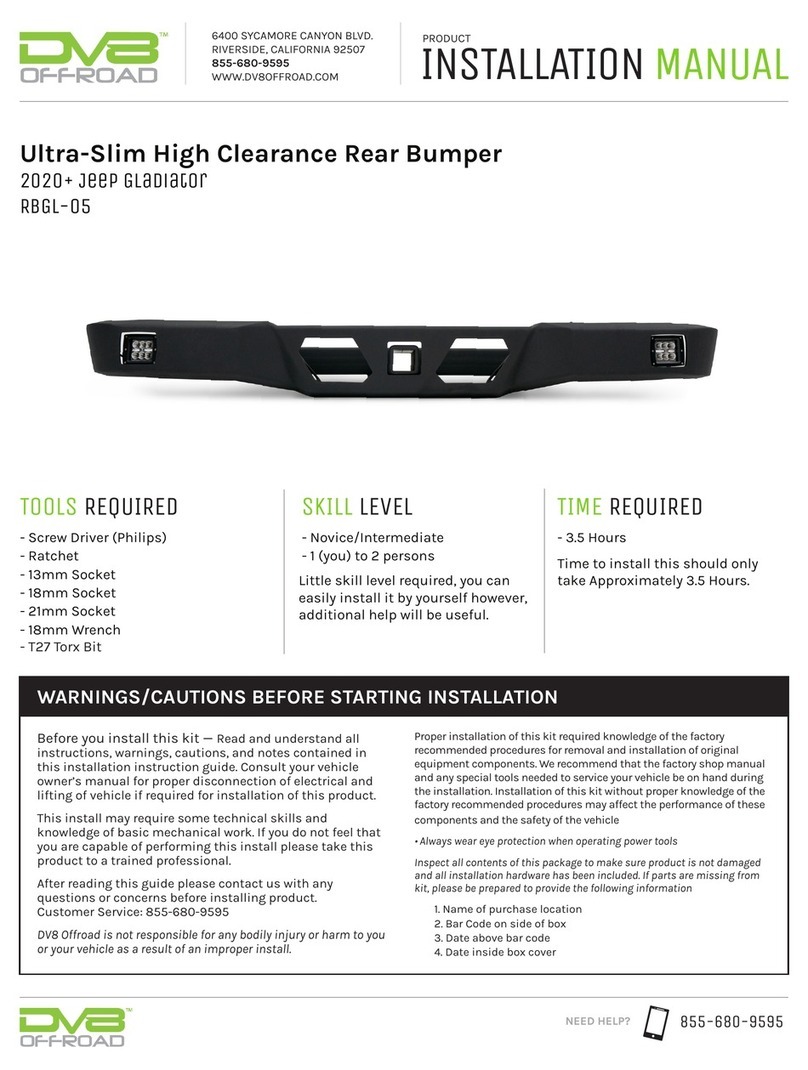 DV8 OFFROAD RBGL-05 User manual