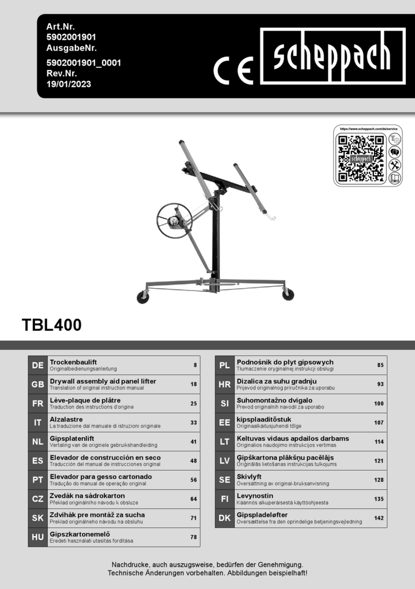 Scheppach TBL400 Instructions for use