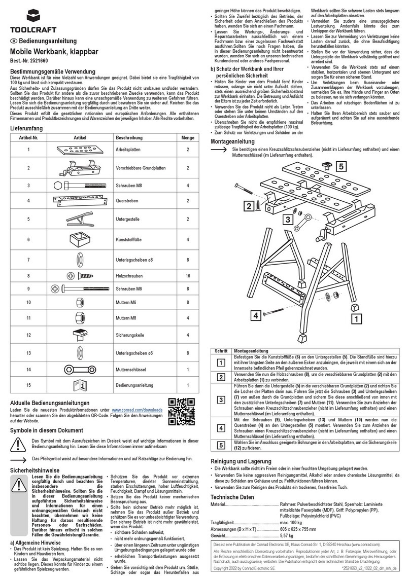 TOOLCRAFT 2521660 operating instructions TOOLCRAFT 2521660 operating instructions