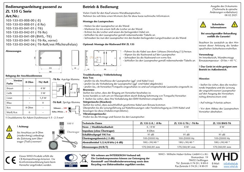 WHD ZL 135 G Series User manual