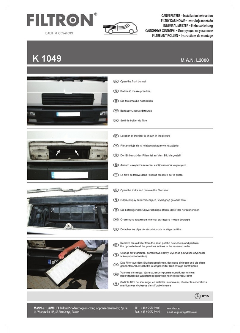 FILTRON K 1049 installation instructions
