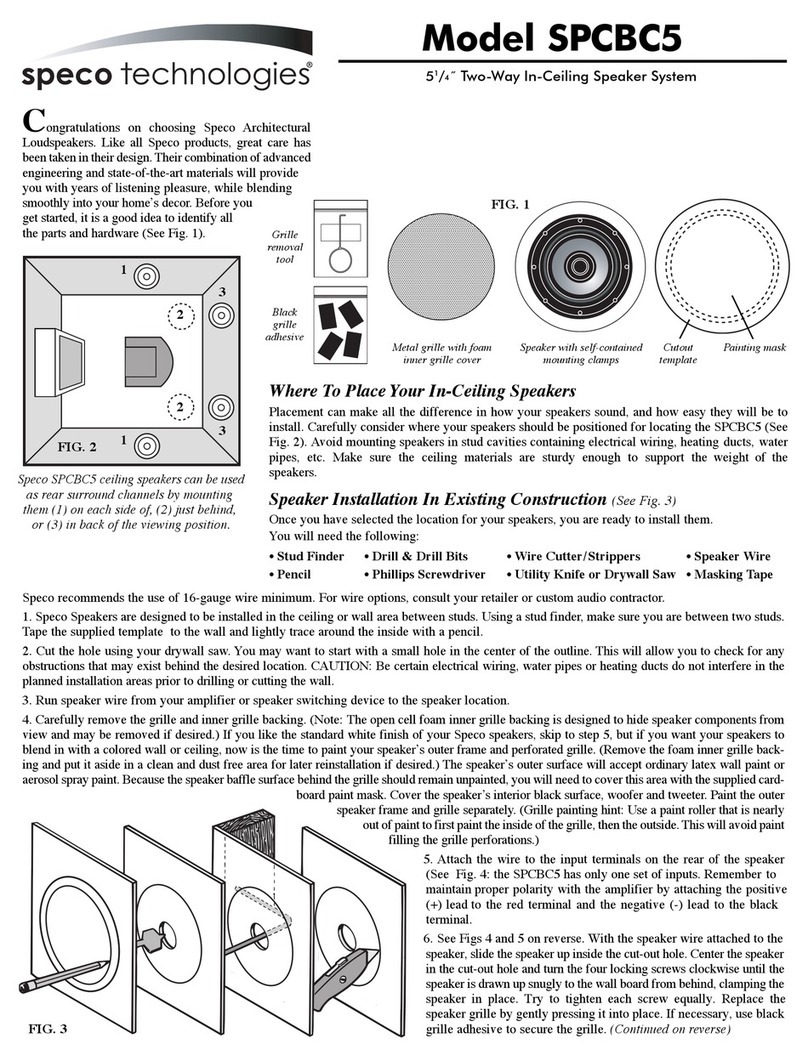 Speco SPCBC5 User manual