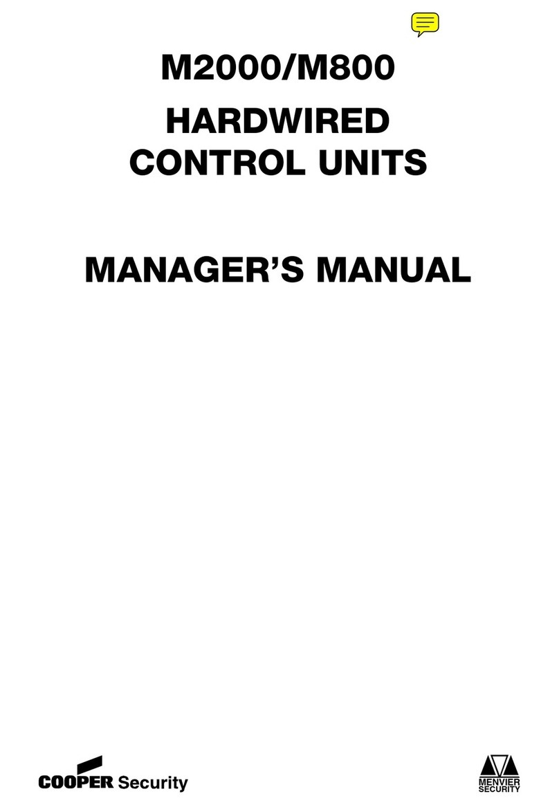 Cooper Security M800 User guide