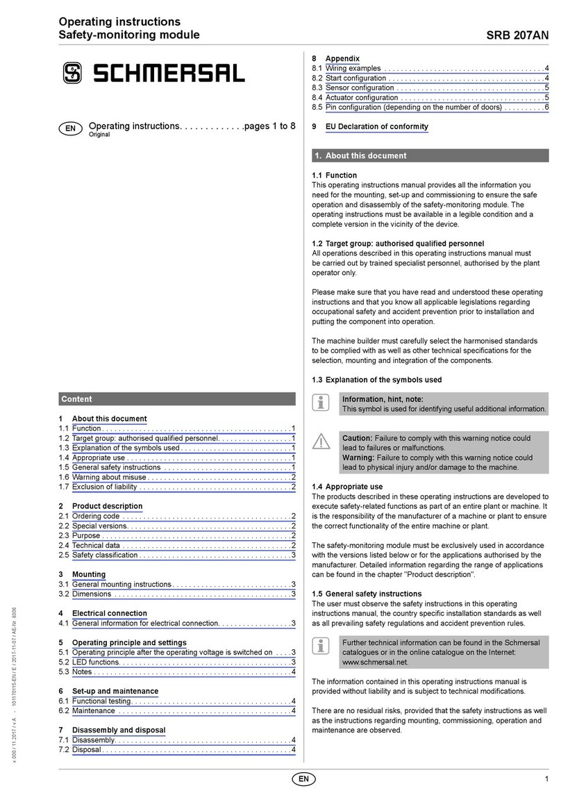schmersal SRB 207AN operating instructions