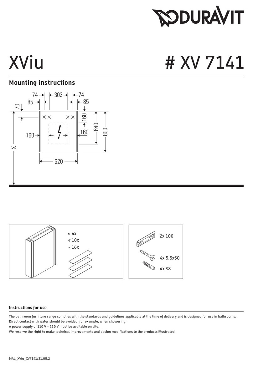 DURAVIT XViu XV 7141 User manual DURAVIT XViu XV 7141 User manual