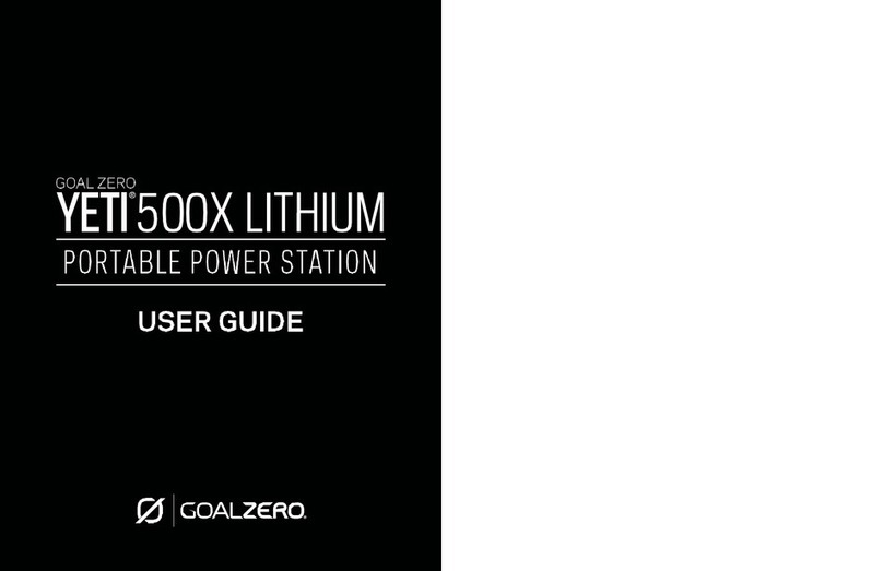 GOAL ZERO YETU 500X LITHIUM User manual