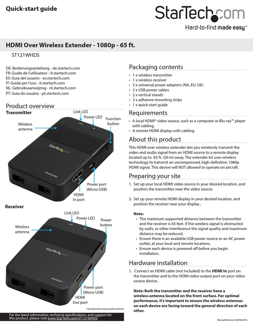 StarTech.com ST121WHDS quick start guide