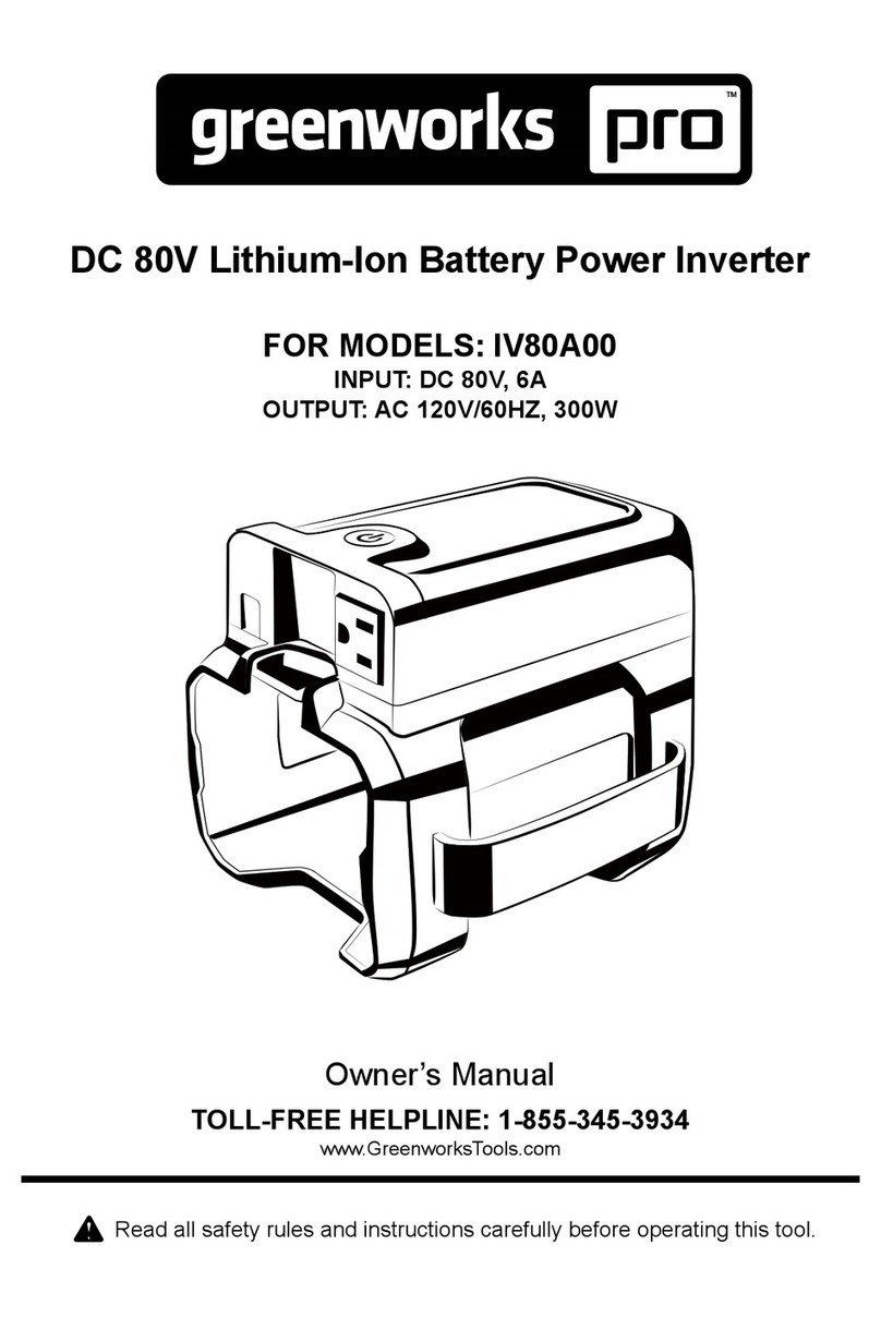 GreenWorks Pro IV80A00 owner's manual