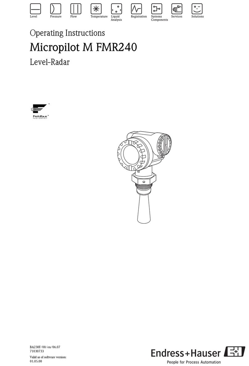 Endress+Hauser Micropilot M FMR240 operating instructions