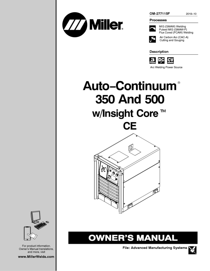 Miller Auto-Continuum 500 User manual