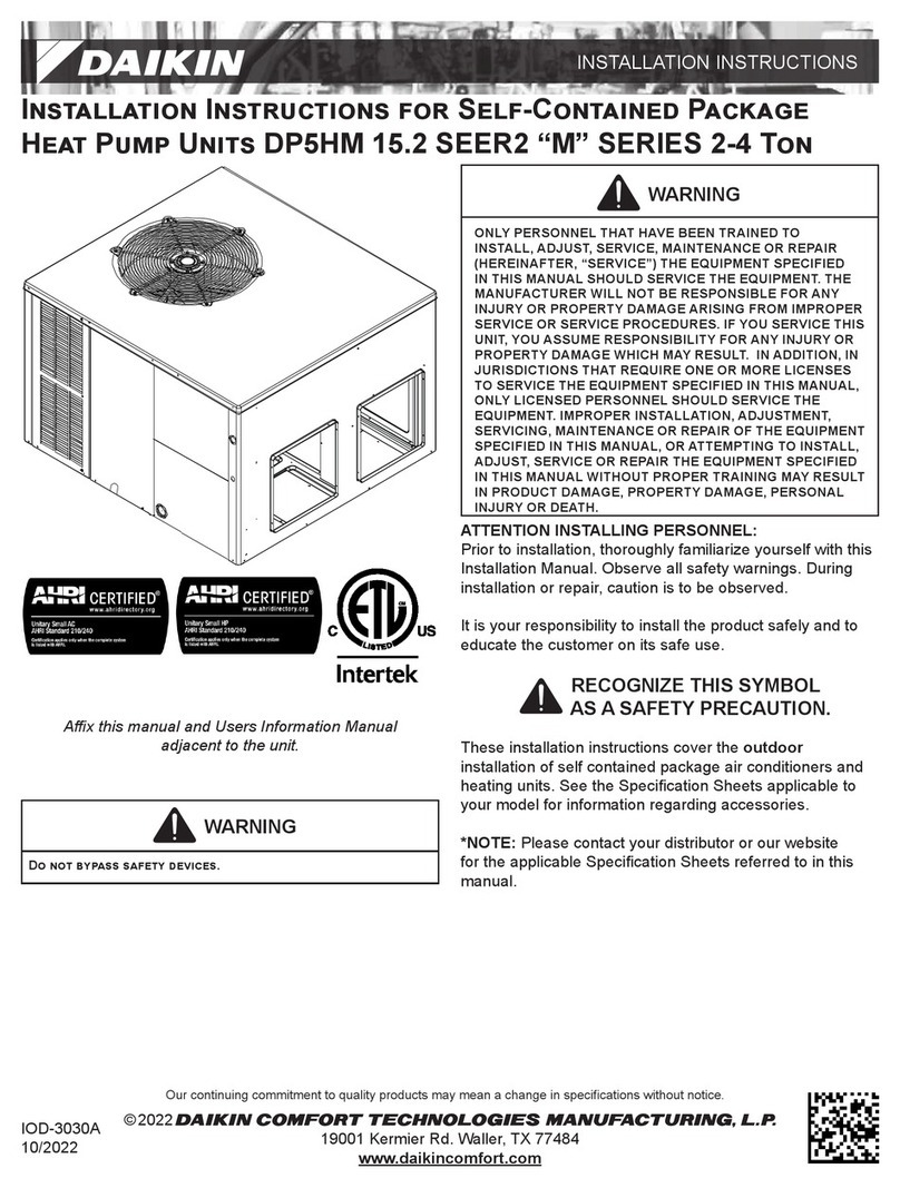 Daikin DP5HM installation instructions