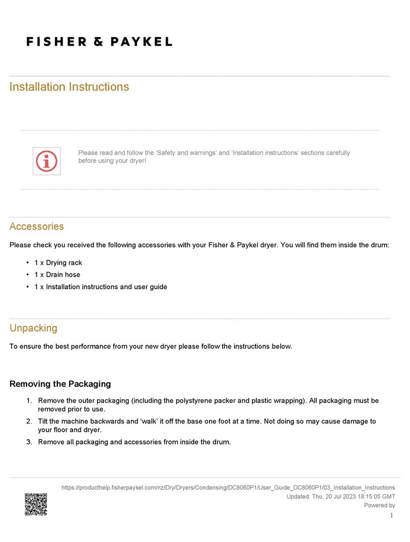 Fisher & Paykel DC8060P1 installation instructions Fisher & Paykel DC8060P1 installation instructions