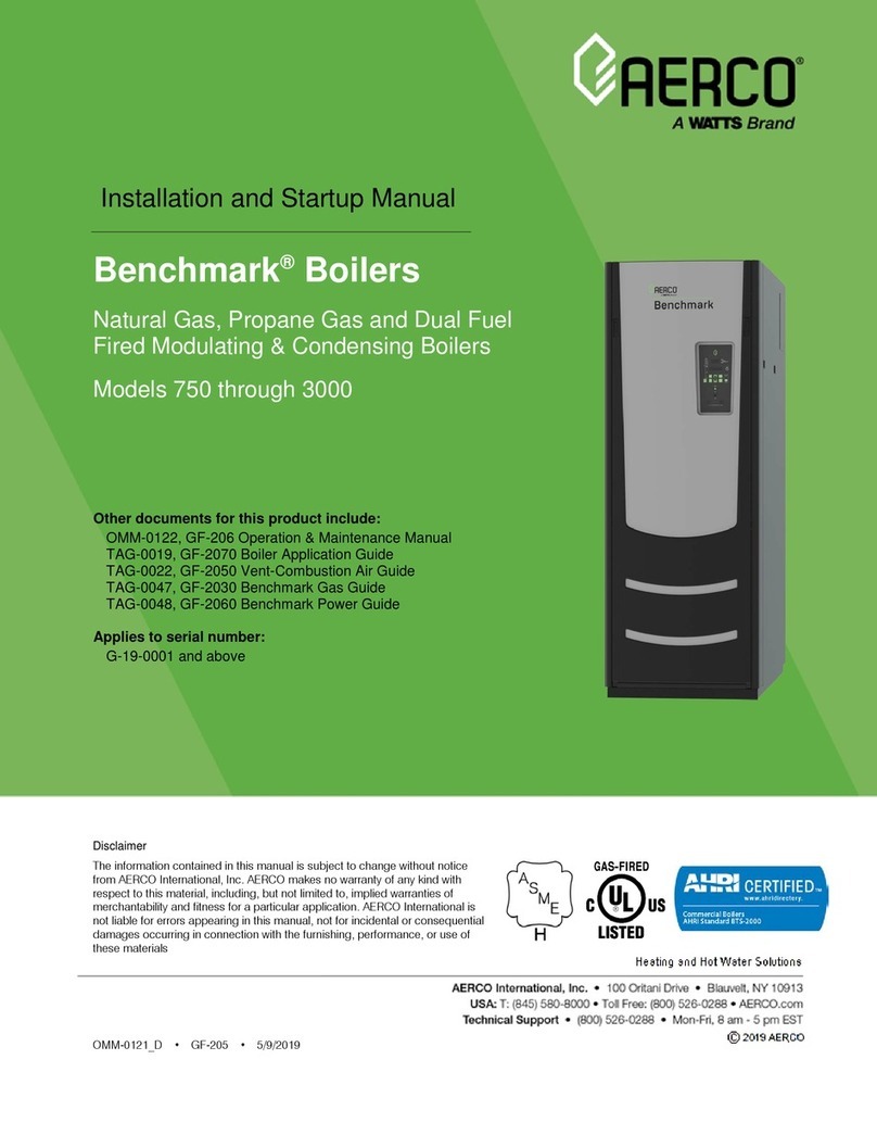 Watts Benchmark Aerco OMM-0122 Installation and operation manual