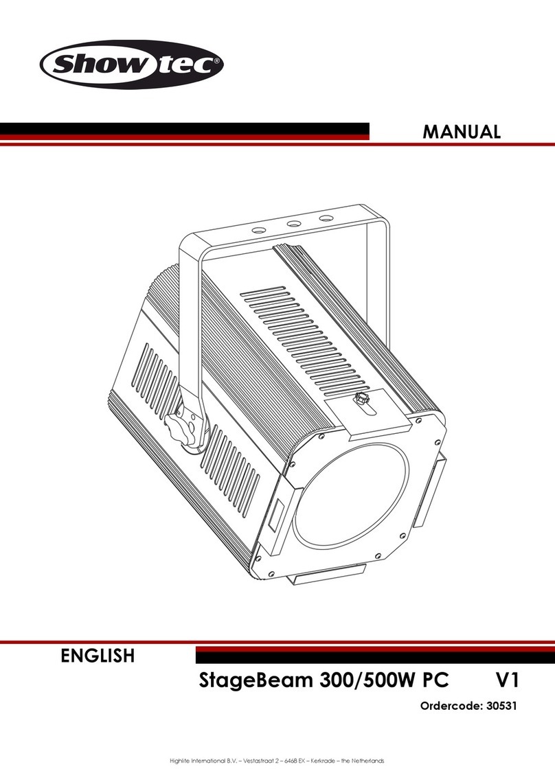 Show Tec StageBeam 300/500W PC User manual