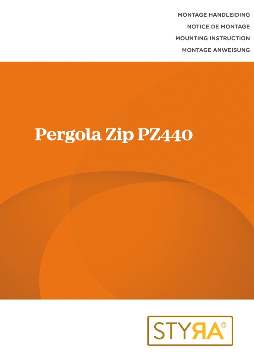 STYRA Pergola Zip PZ440 Mounting instruction