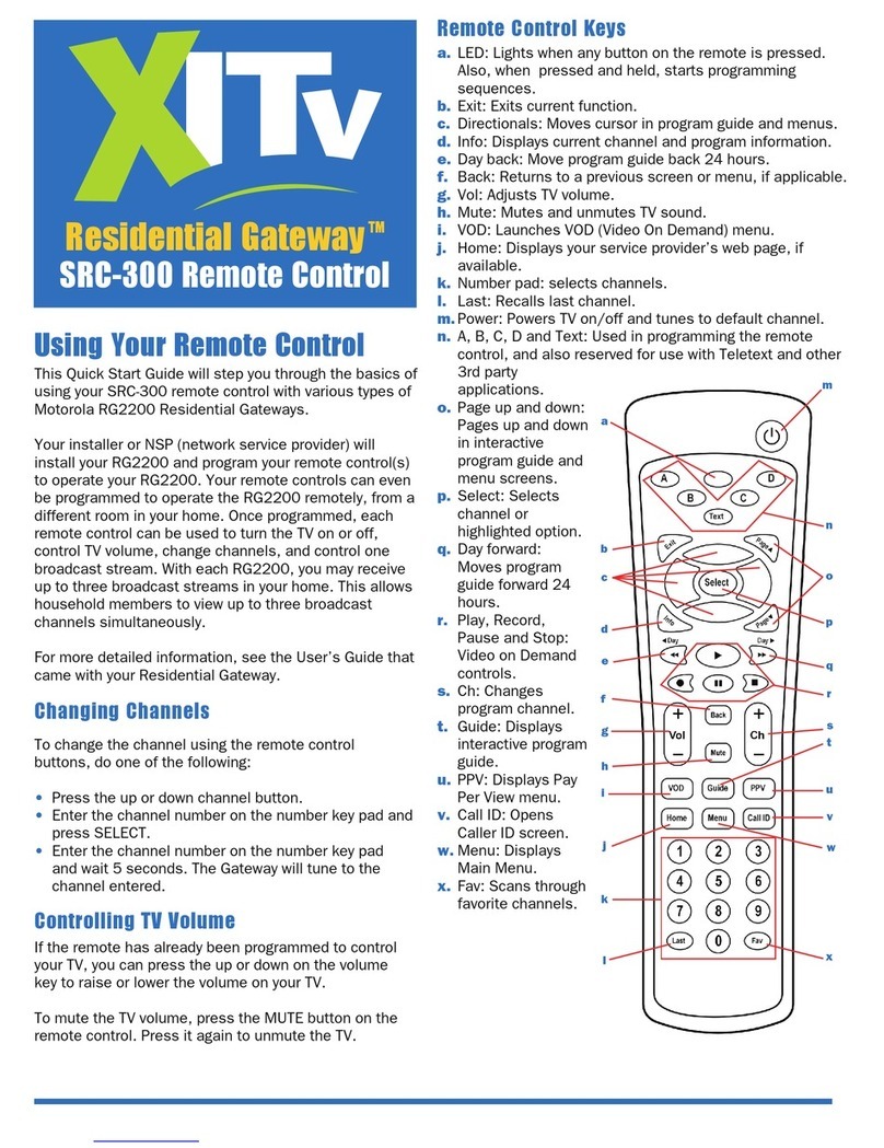 XITv SRC-300 quick start guide