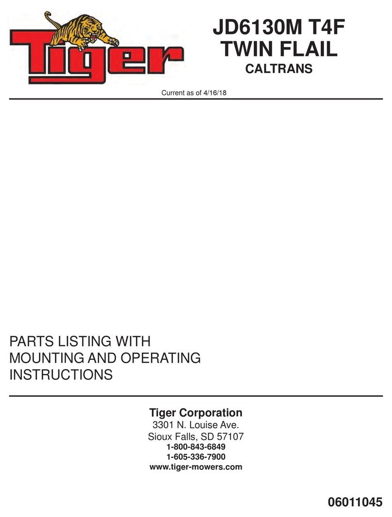 Tiger JD6130M T4F TWIN FLAIL CALTRANS Mounting and operating instructions Tiger JD6130M T4F TWIN FLAIL CALTRANS Mounting and operating instructions