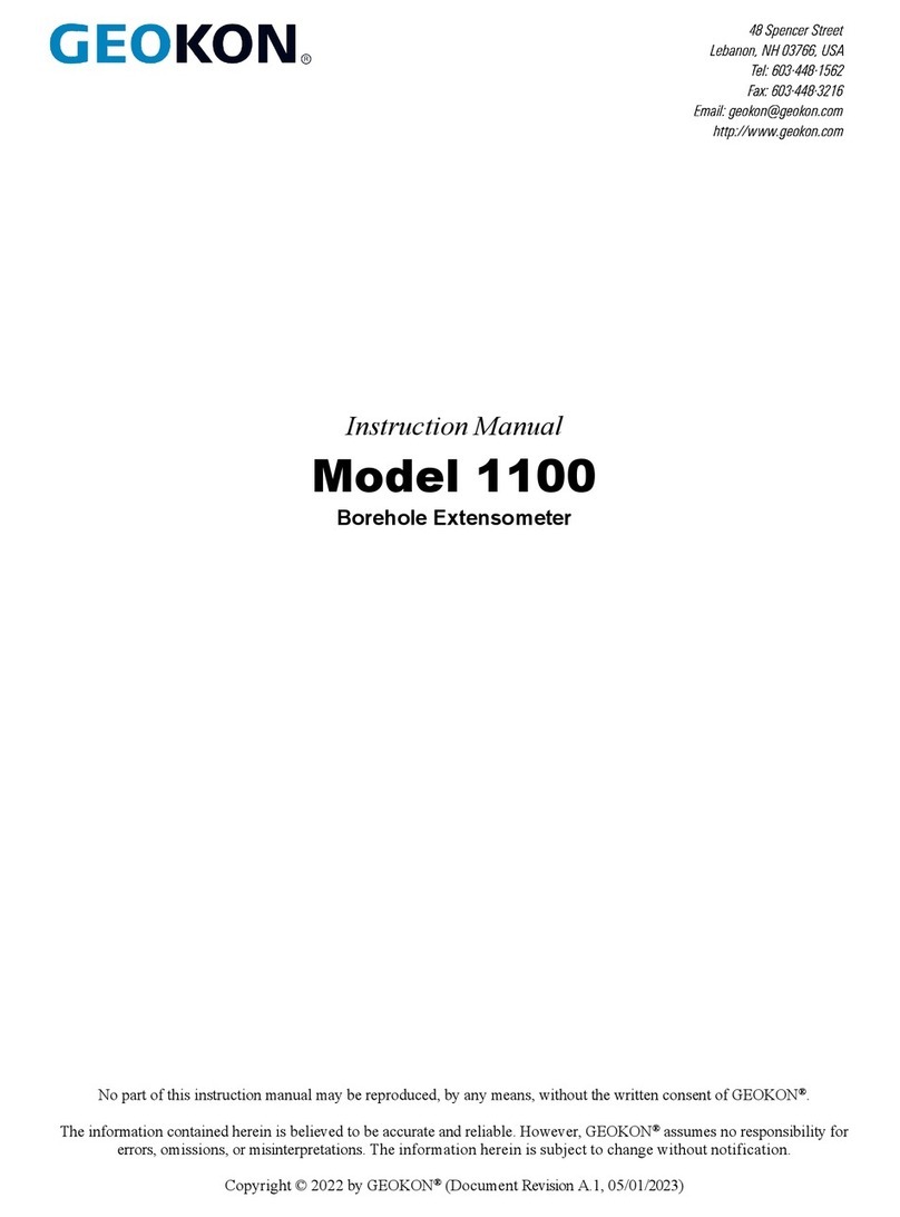 Geokon 1100 User manual