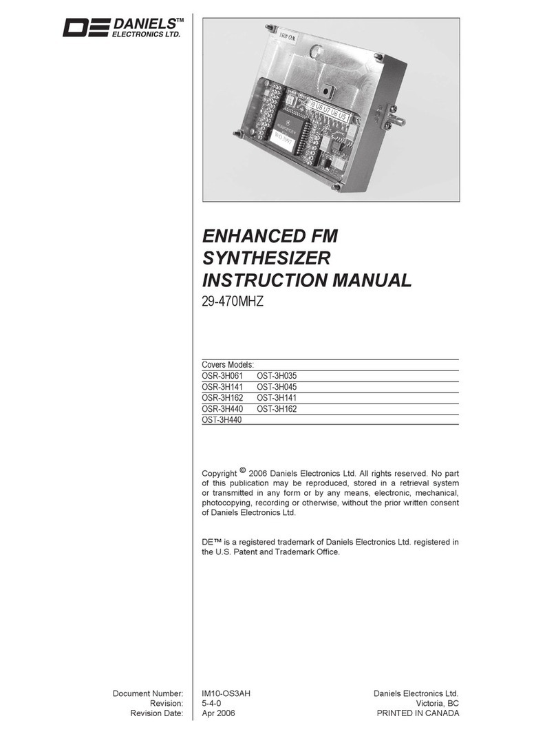 Daniels Electronics Ltd. OSR-3H061 instruction manual