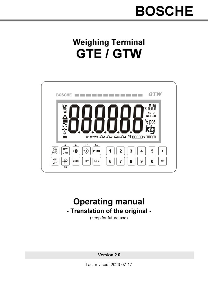 Bosche GTE User manual