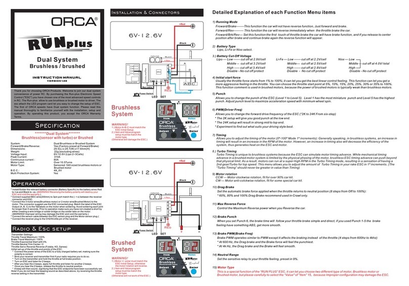 Orca RUNplus instruction manual