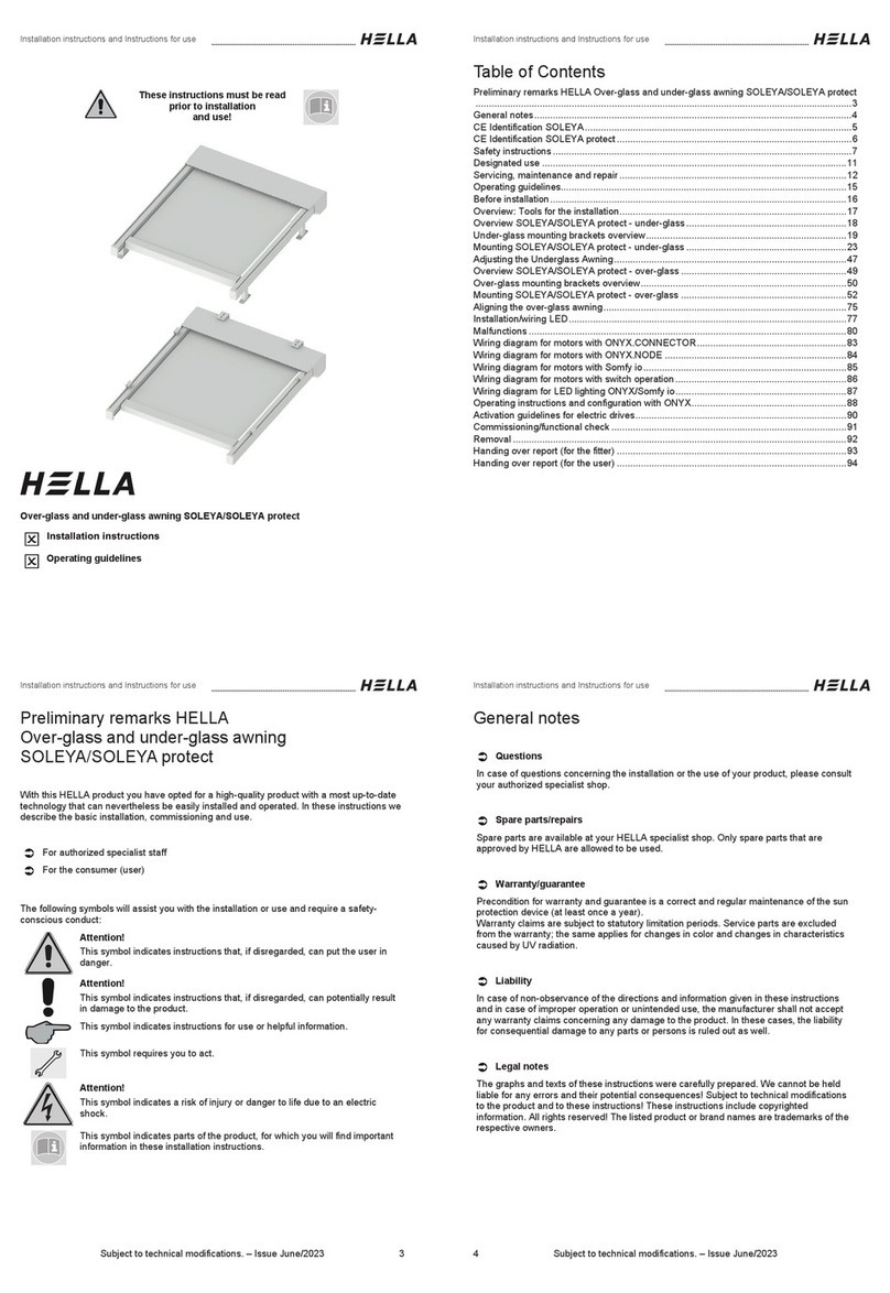 Hella SOLEYA User manual Hella SOLEYA User manual