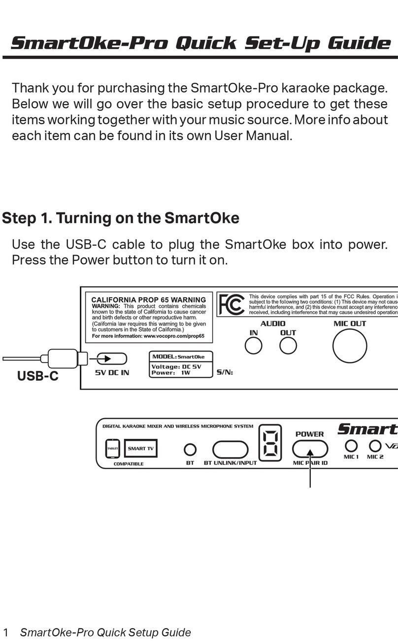 VocoPro SmartOke-Pro User manual