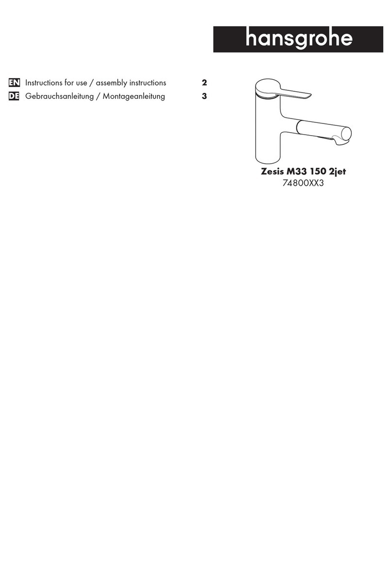 Hans Grohe Zesis M33 150 2jet 74800 Series Manual Hans Grohe Zesis M33 150 2jet 74800 Series Manual